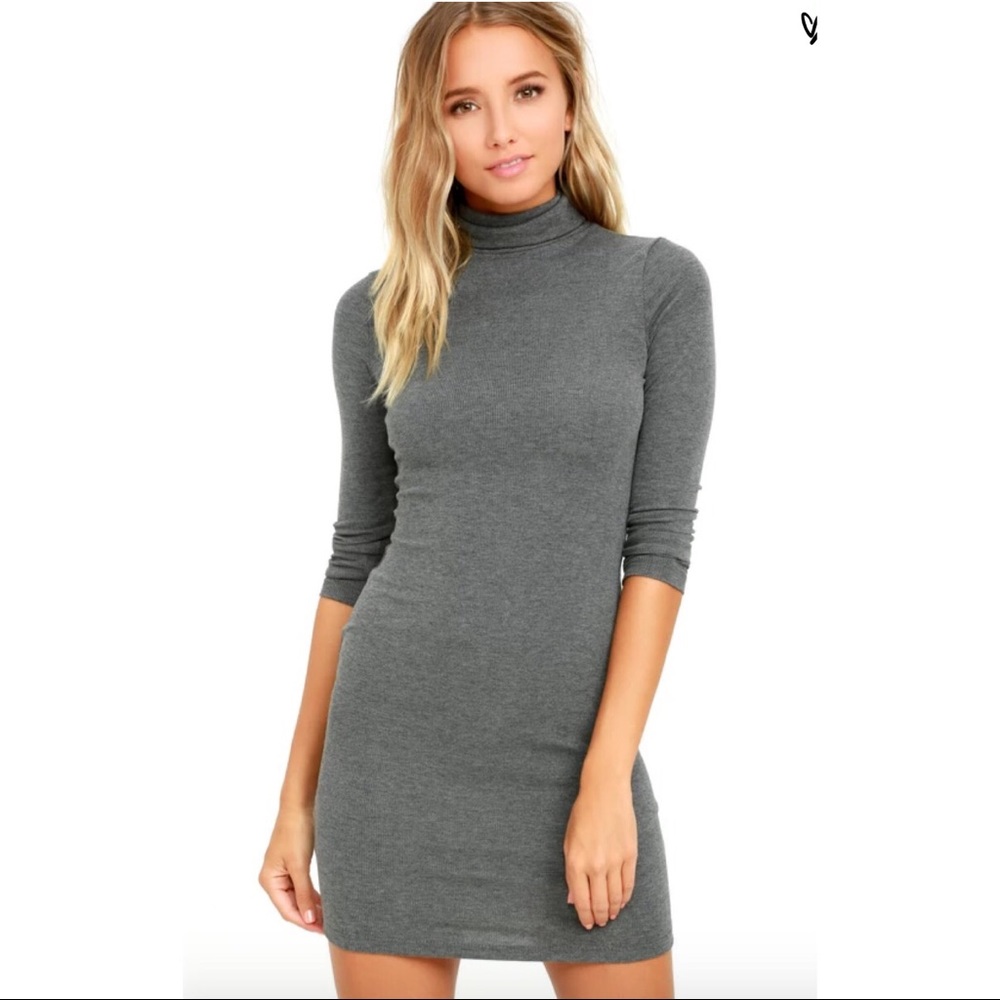 Lulus Grey Sweater Dress